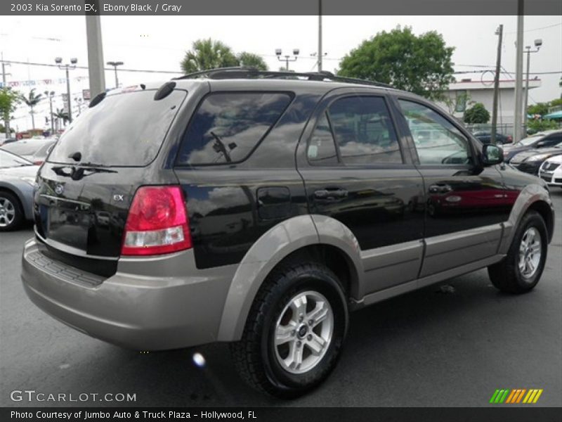 Ebony Black / Gray 2003 Kia Sorento EX