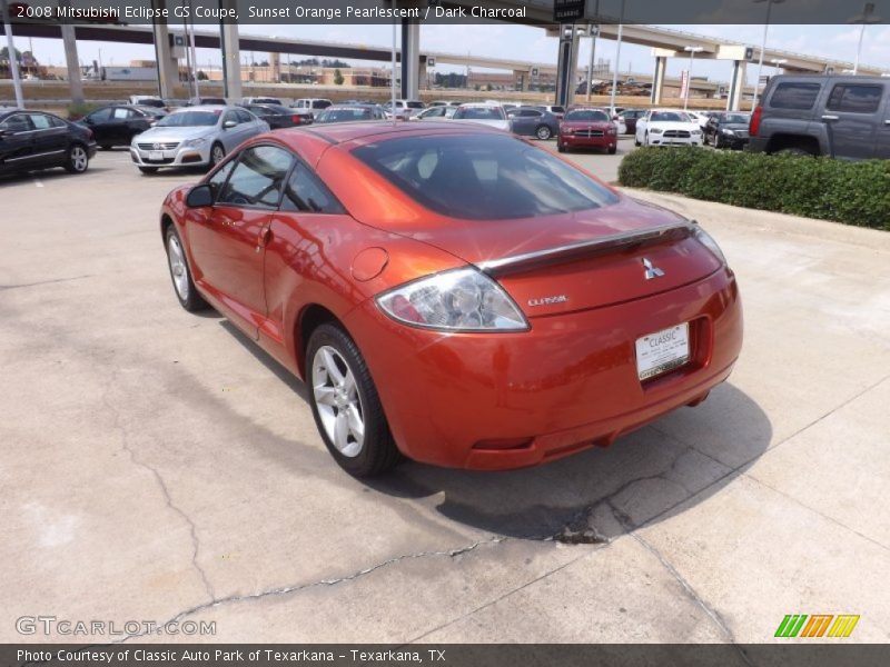 Sunset Orange Pearlescent / Dark Charcoal 2008 Mitsubishi Eclipse GS Coupe