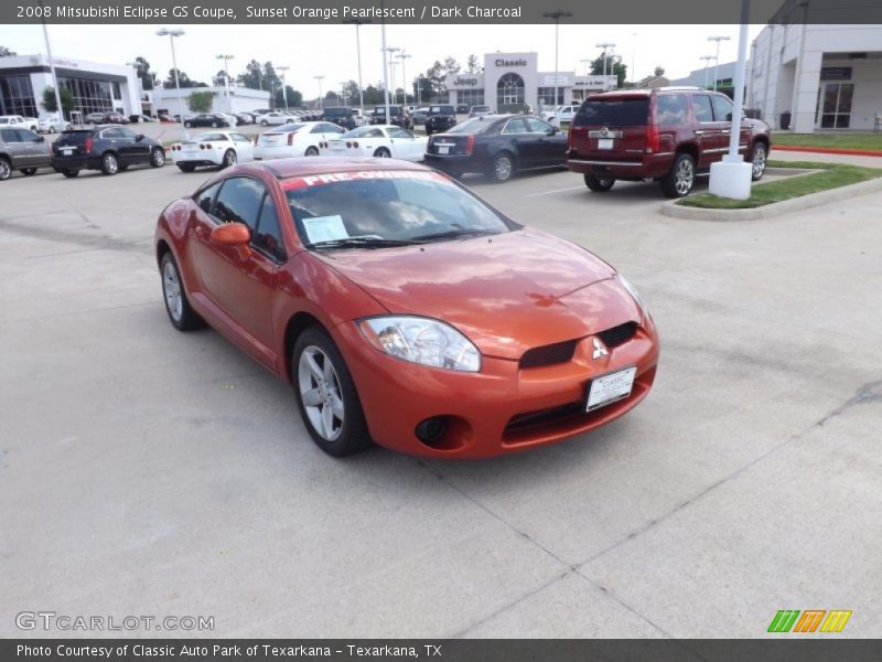 Sunset Orange Pearlescent / Dark Charcoal 2008 Mitsubishi Eclipse GS Coupe