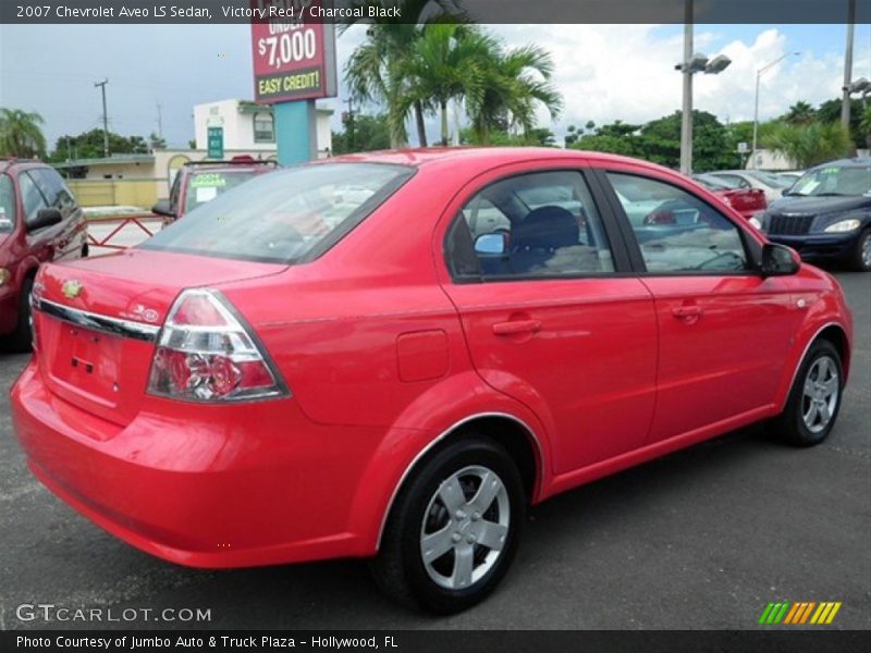 Victory Red / Charcoal Black 2007 Chevrolet Aveo LS Sedan