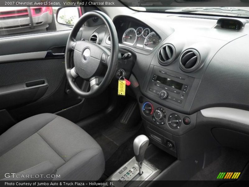 Victory Red / Charcoal Black 2007 Chevrolet Aveo LS Sedan
