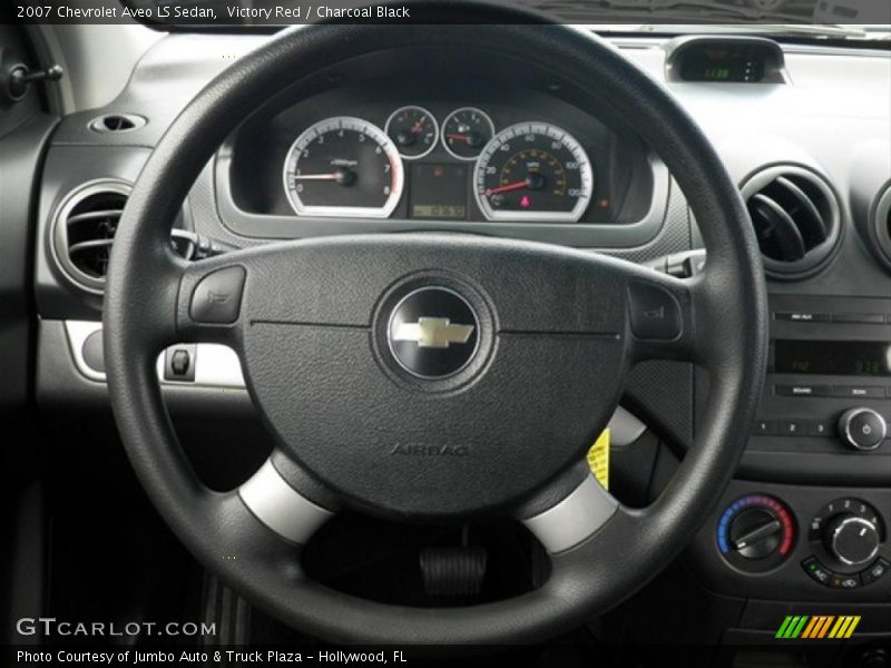 Victory Red / Charcoal Black 2007 Chevrolet Aveo LS Sedan