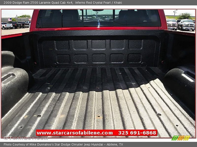 Inferno Red Crystal Pearl / Khaki 2009 Dodge Ram 2500 Laramie Quad Cab 4x4