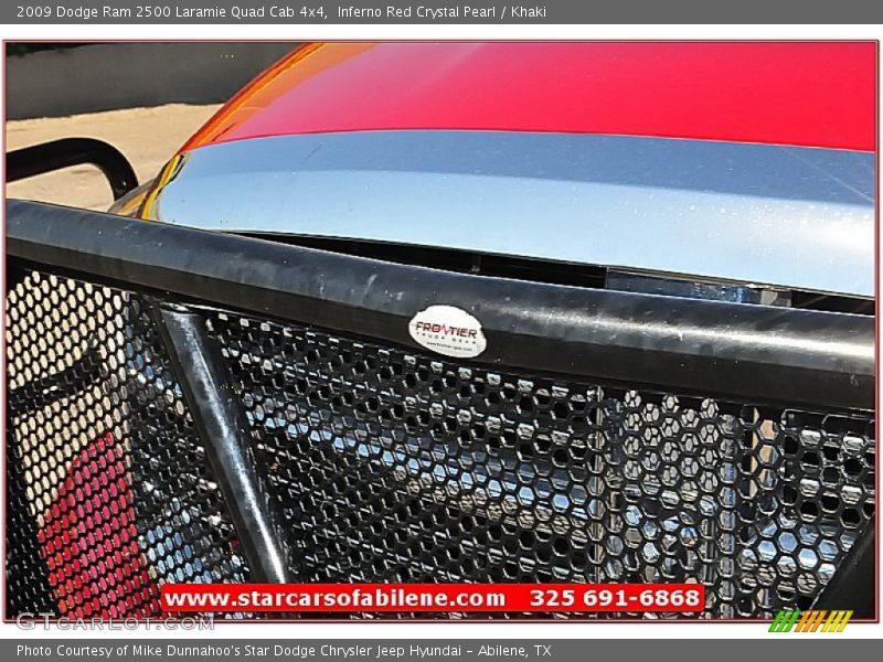 Inferno Red Crystal Pearl / Khaki 2009 Dodge Ram 2500 Laramie Quad Cab 4x4