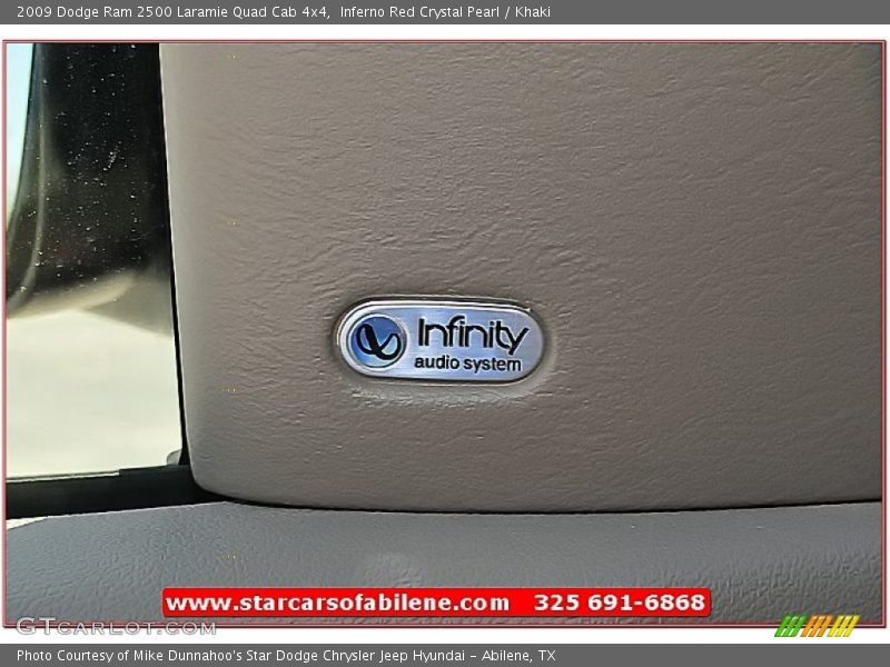 Inferno Red Crystal Pearl / Khaki 2009 Dodge Ram 2500 Laramie Quad Cab 4x4