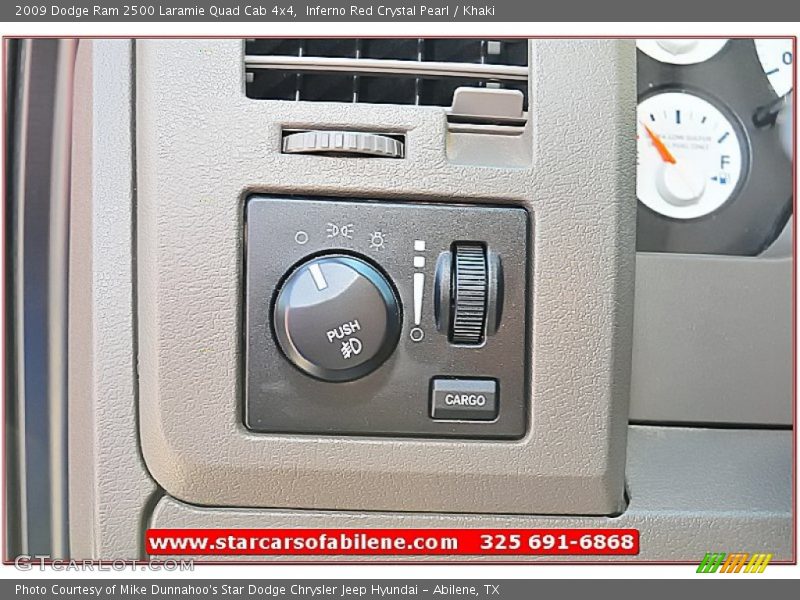 Inferno Red Crystal Pearl / Khaki 2009 Dodge Ram 2500 Laramie Quad Cab 4x4