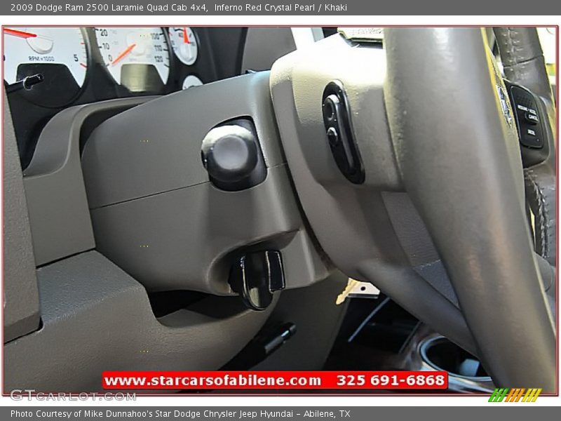 Inferno Red Crystal Pearl / Khaki 2009 Dodge Ram 2500 Laramie Quad Cab 4x4