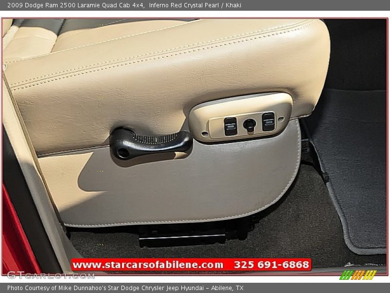 Inferno Red Crystal Pearl / Khaki 2009 Dodge Ram 2500 Laramie Quad Cab 4x4