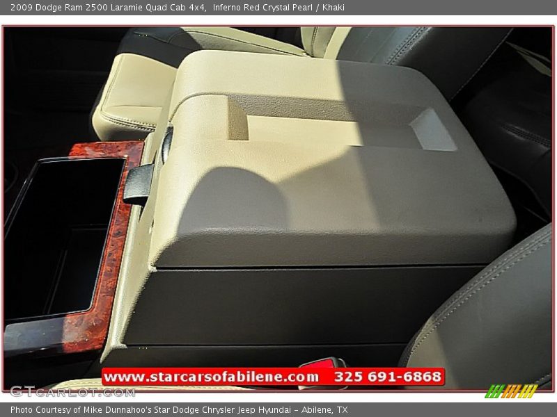 Inferno Red Crystal Pearl / Khaki 2009 Dodge Ram 2500 Laramie Quad Cab 4x4