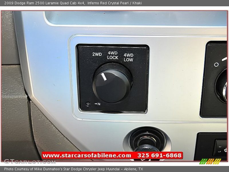 Inferno Red Crystal Pearl / Khaki 2009 Dodge Ram 2500 Laramie Quad Cab 4x4
