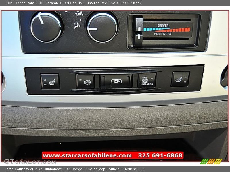 Inferno Red Crystal Pearl / Khaki 2009 Dodge Ram 2500 Laramie Quad Cab 4x4