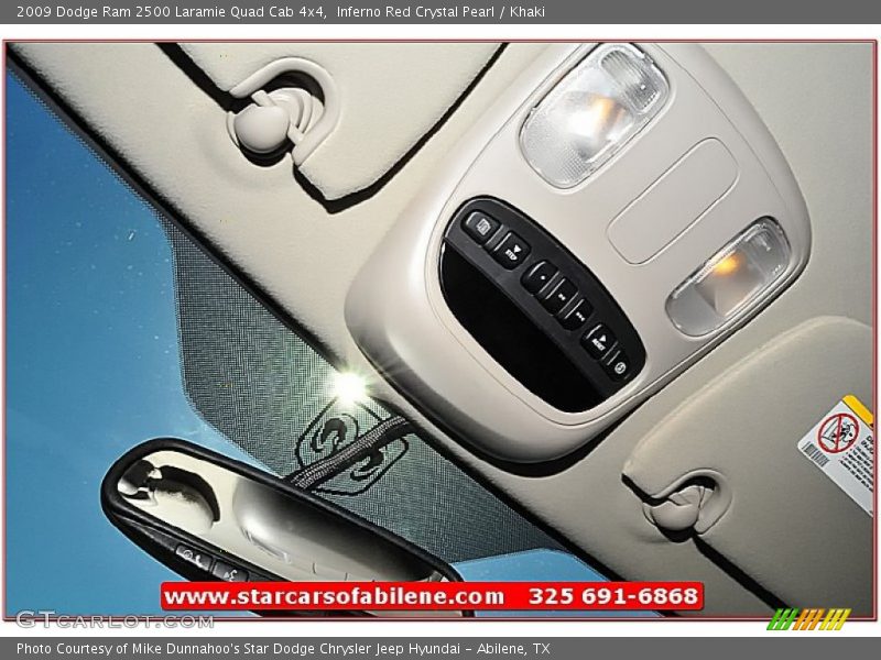 Inferno Red Crystal Pearl / Khaki 2009 Dodge Ram 2500 Laramie Quad Cab 4x4