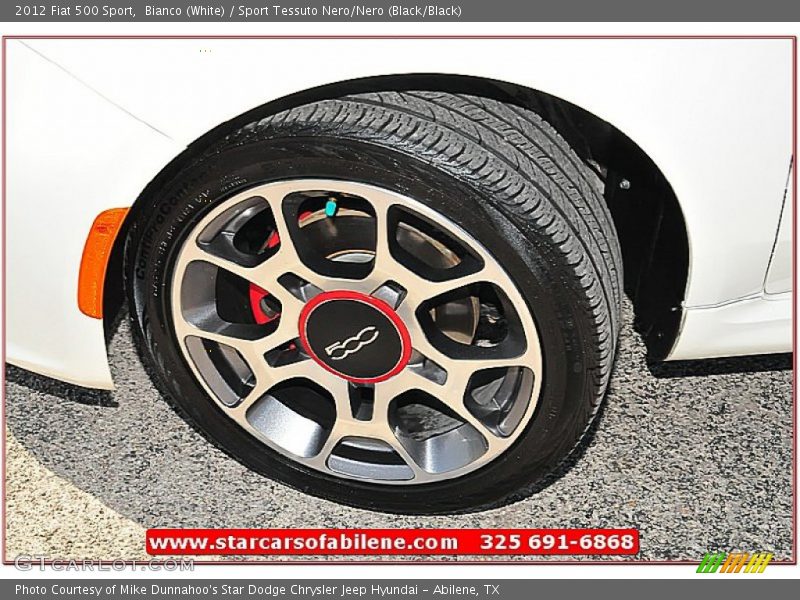 Bianco (White) / Sport Tessuto Nero/Nero (Black/Black) 2012 Fiat 500 Sport