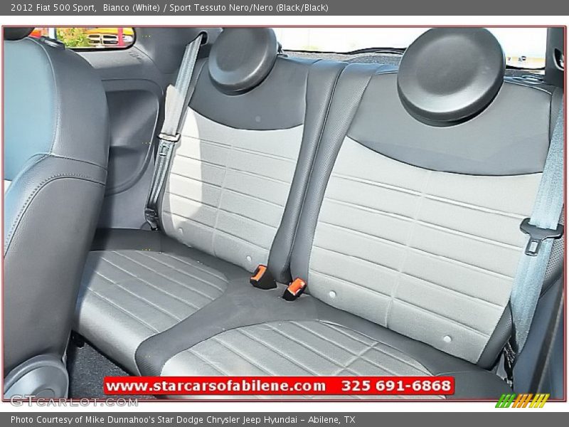 Bianco (White) / Sport Tessuto Nero/Nero (Black/Black) 2012 Fiat 500 Sport