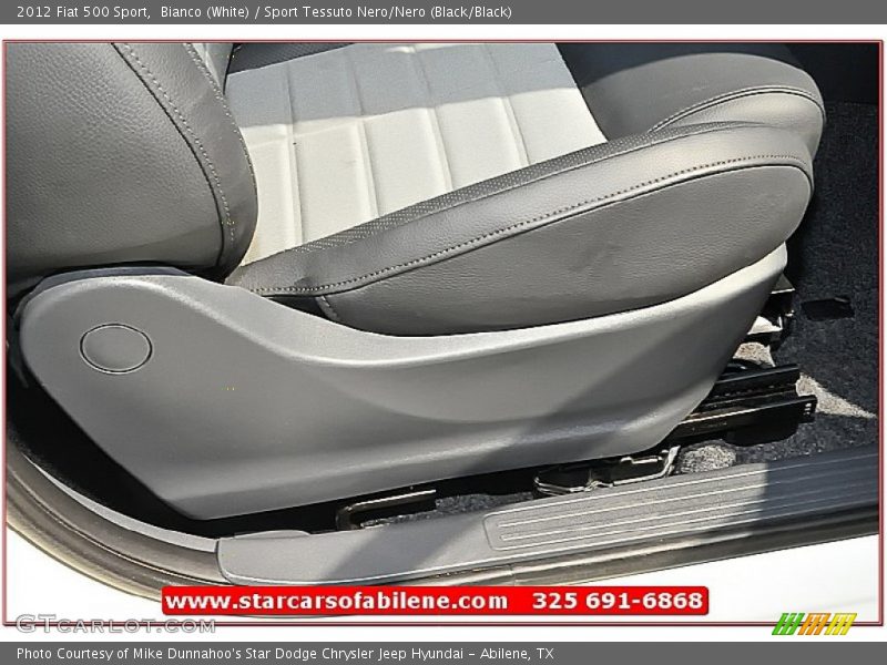Bianco (White) / Sport Tessuto Nero/Nero (Black/Black) 2012 Fiat 500 Sport