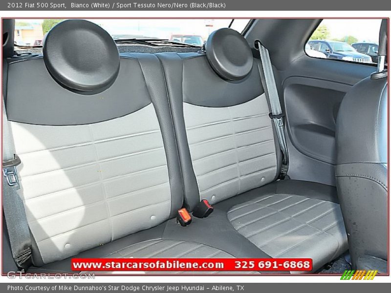 Bianco (White) / Sport Tessuto Nero/Nero (Black/Black) 2012 Fiat 500 Sport