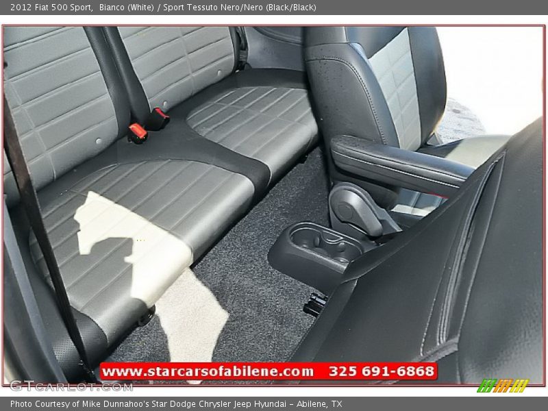 Bianco (White) / Sport Tessuto Nero/Nero (Black/Black) 2012 Fiat 500 Sport