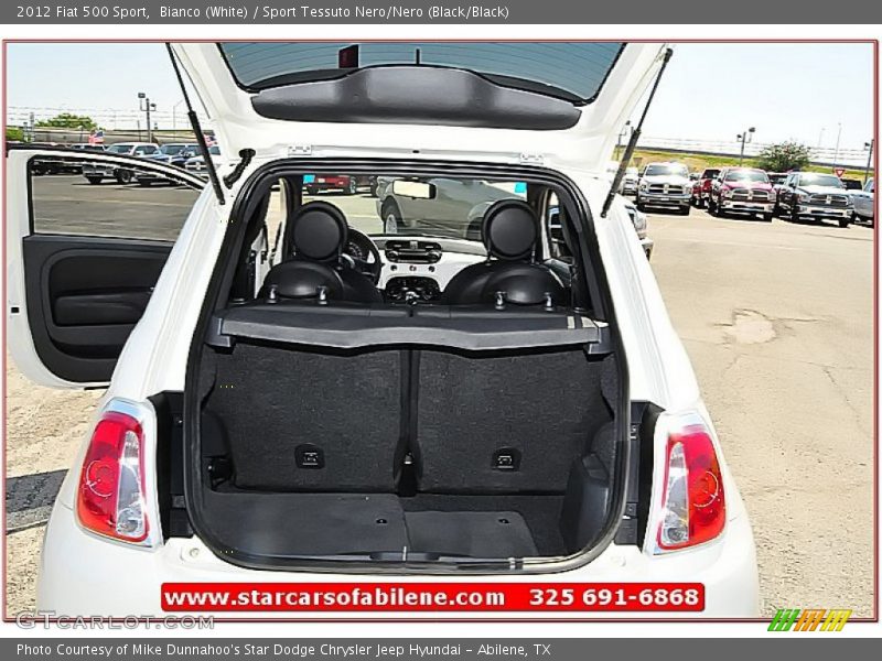 Bianco (White) / Sport Tessuto Nero/Nero (Black/Black) 2012 Fiat 500 Sport