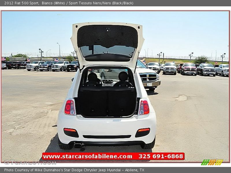Bianco (White) / Sport Tessuto Nero/Nero (Black/Black) 2012 Fiat 500 Sport