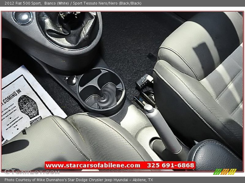 Bianco (White) / Sport Tessuto Nero/Nero (Black/Black) 2012 Fiat 500 Sport