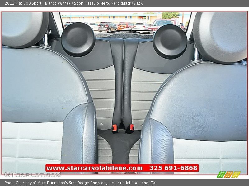 Bianco (White) / Sport Tessuto Nero/Nero (Black/Black) 2012 Fiat 500 Sport