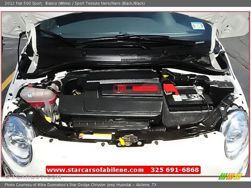 Bianco (White) / Sport Tessuto Nero/Nero (Black/Black) 2012 Fiat 500 Sport