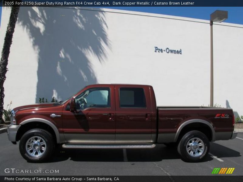 Dark Copper Metallic / Castano Brown Leather 2005 Ford F250 Super Duty King Ranch FX4 Crew Cab 4x4
