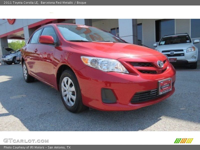 Barcelona Red Metallic / Bisque 2011 Toyota Corolla LE