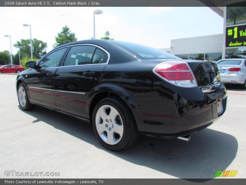 Carbon Flash Black / Gray 2008 Saturn Aura XE 3.5