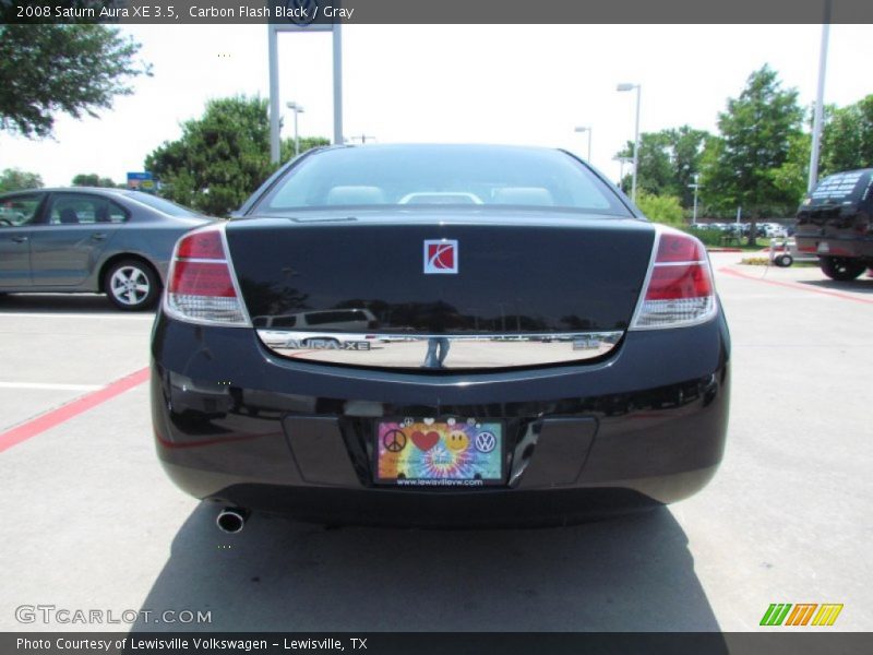 Carbon Flash Black / Gray 2008 Saturn Aura XE 3.5