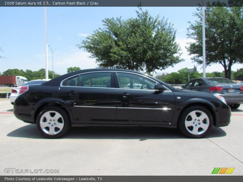 Carbon Flash Black / Gray 2008 Saturn Aura XE 3.5