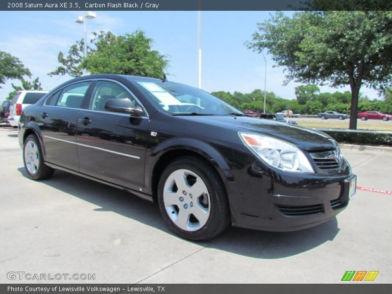 Carbon Flash Black / Gray 2008 Saturn Aura XE 3.5
