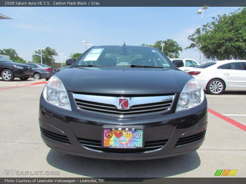 Carbon Flash Black / Gray 2008 Saturn Aura XE 3.5