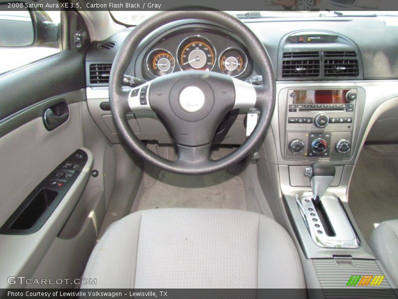 Carbon Flash Black / Gray 2008 Saturn Aura XE 3.5