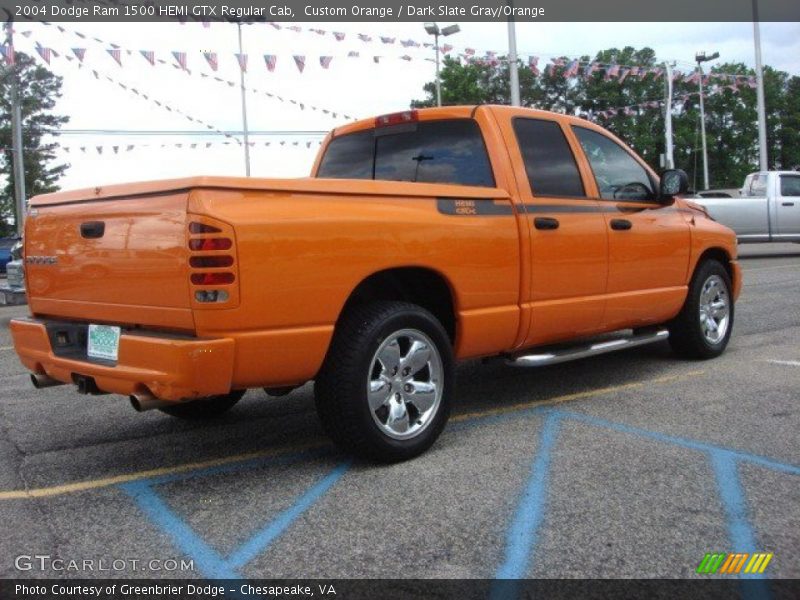 Custom Orange / Dark Slate Gray/Orange 2004 Dodge Ram 1500 HEMI GTX Regular Cab