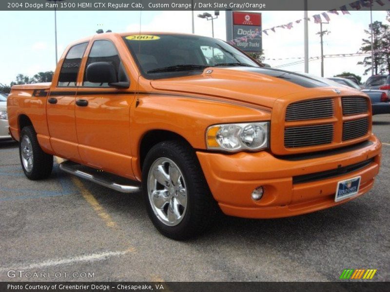 Custom Orange / Dark Slate Gray/Orange 2004 Dodge Ram 1500 HEMI GTX Regular Cab