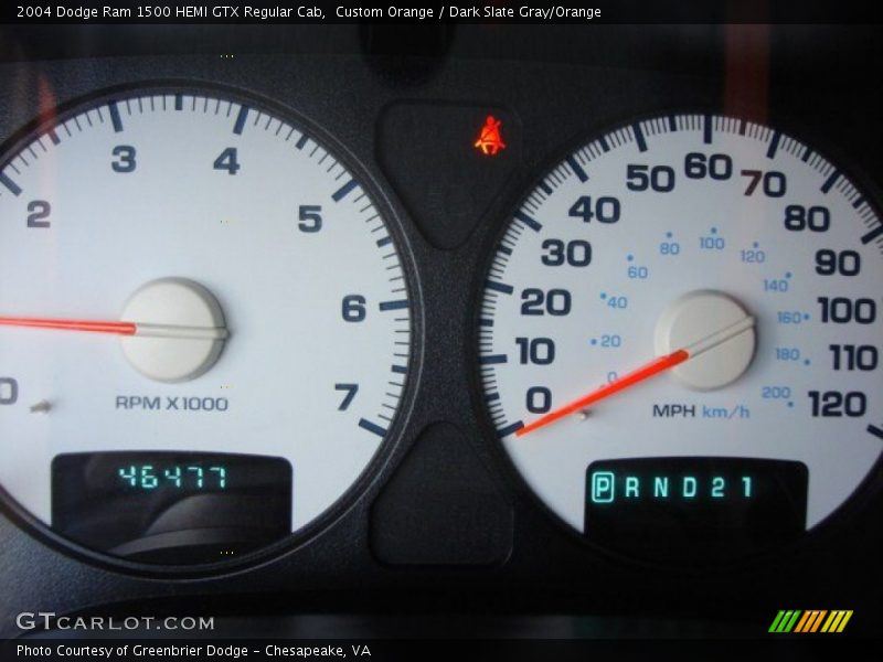 Custom Orange / Dark Slate Gray/Orange 2004 Dodge Ram 1500 HEMI GTX Regular Cab