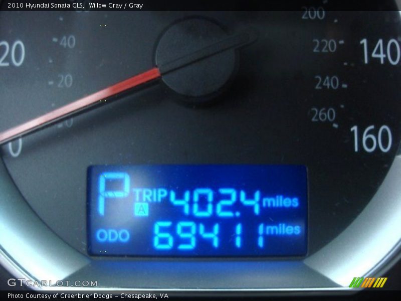 Willow Gray / Gray 2010 Hyundai Sonata GLS