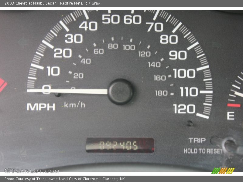 Redfire Metallic / Gray 2003 Chevrolet Malibu Sedan