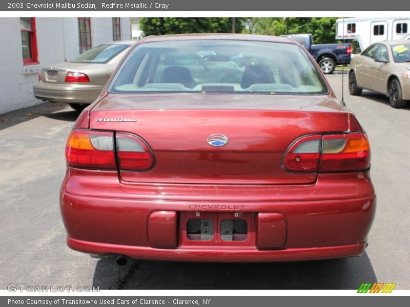 Redfire Metallic / Gray 2003 Chevrolet Malibu Sedan