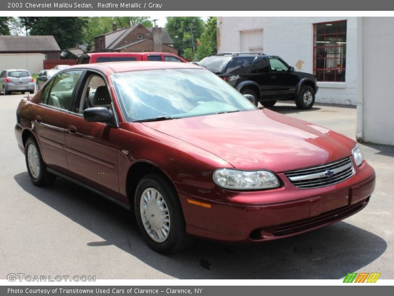 Redfire Metallic / Gray 2003 Chevrolet Malibu Sedan