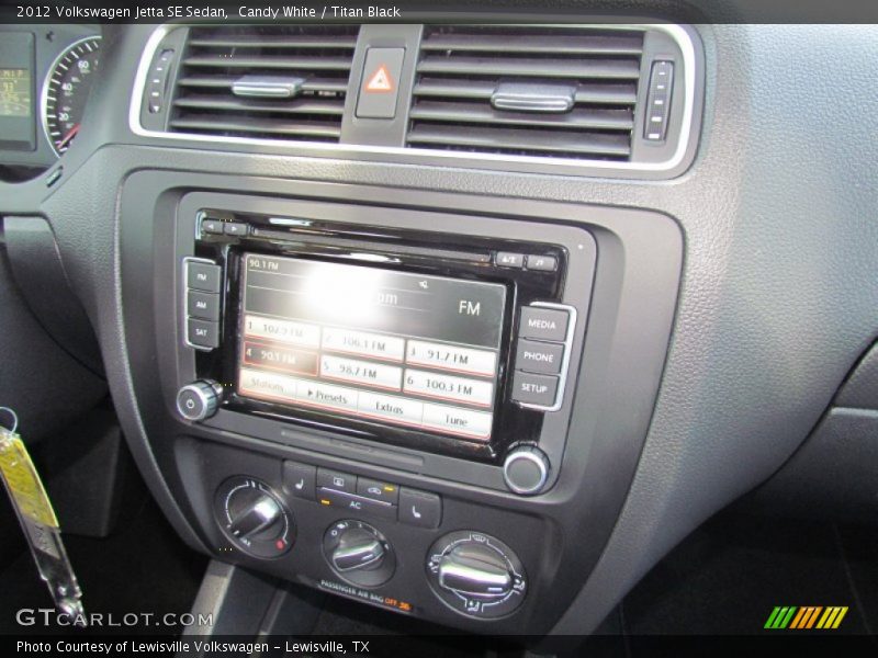Candy White / Titan Black 2012 Volkswagen Jetta SE Sedan
