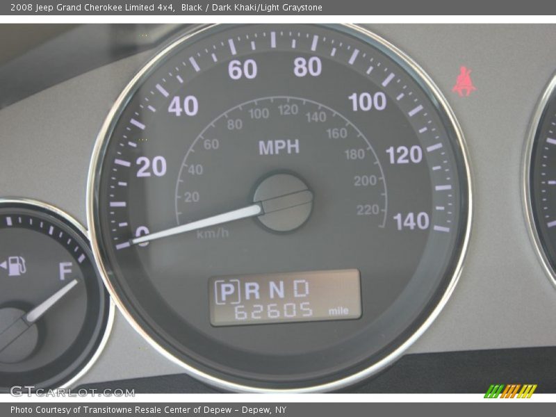 Black / Dark Khaki/Light Graystone 2008 Jeep Grand Cherokee Limited 4x4
