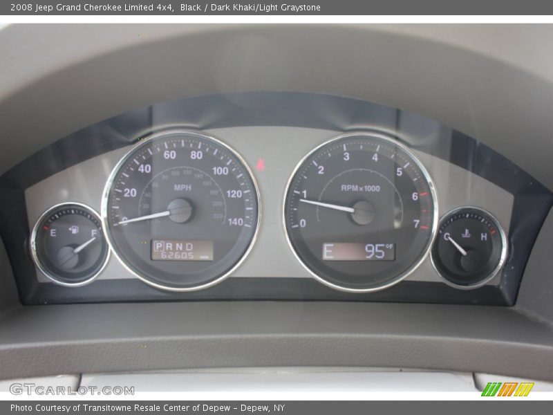 Black / Dark Khaki/Light Graystone 2008 Jeep Grand Cherokee Limited 4x4