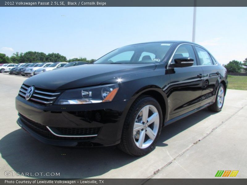 Black / Cornsilk Beige 2012 Volkswagen Passat 2.5L SE