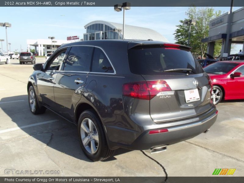 Grigio Metallic / Taupe 2012 Acura MDX SH-AWD