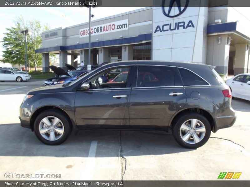Grigio Metallic / Taupe 2012 Acura MDX SH-AWD