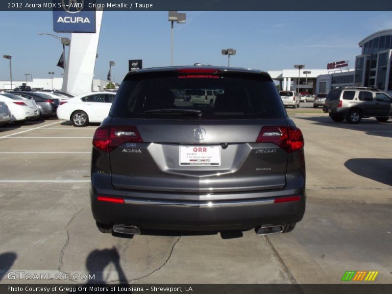 Grigio Metallic / Taupe 2012 Acura MDX SH-AWD
