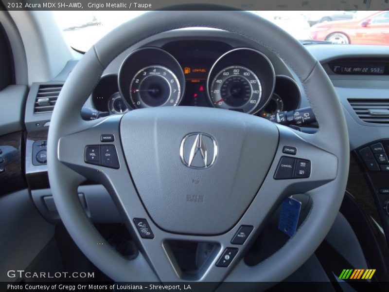 Grigio Metallic / Taupe 2012 Acura MDX SH-AWD