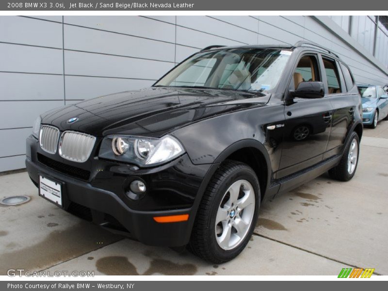 Jet Black / Sand Beige/Black Nevada Leather 2008 BMW X3 3.0si